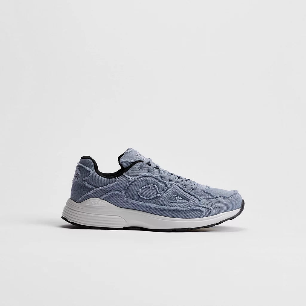 Dior B30 Countdown Sneaker "Blue Fringed Denim-Effect Stonewashed Canvas"