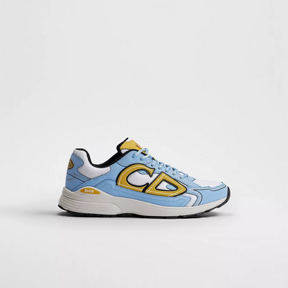 Dior B30 Countdown Sneaker "White Technical Mesh with Light Blue and Gold-Tone Technical Fabric"