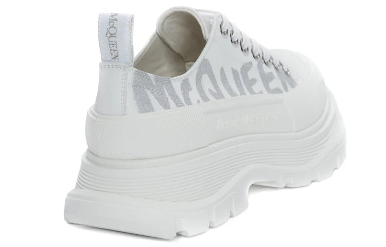 Alexander Mcqueen Tread Slick Low "Graffiti White-Silver"
