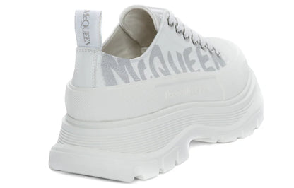 Alexander Mcqueen Tread Slick Low "Graffiti White-Silver"