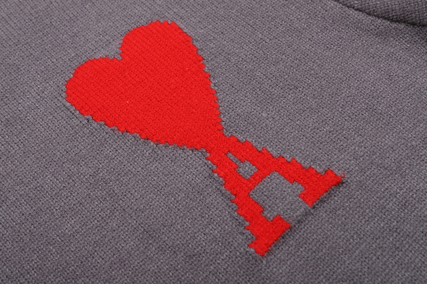 Ami Paris Ami De Coeur Hoodie "Grey"