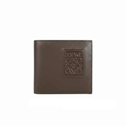 Loewe Bifold Wallet in Satin Calfskin "Dark Chestnut"