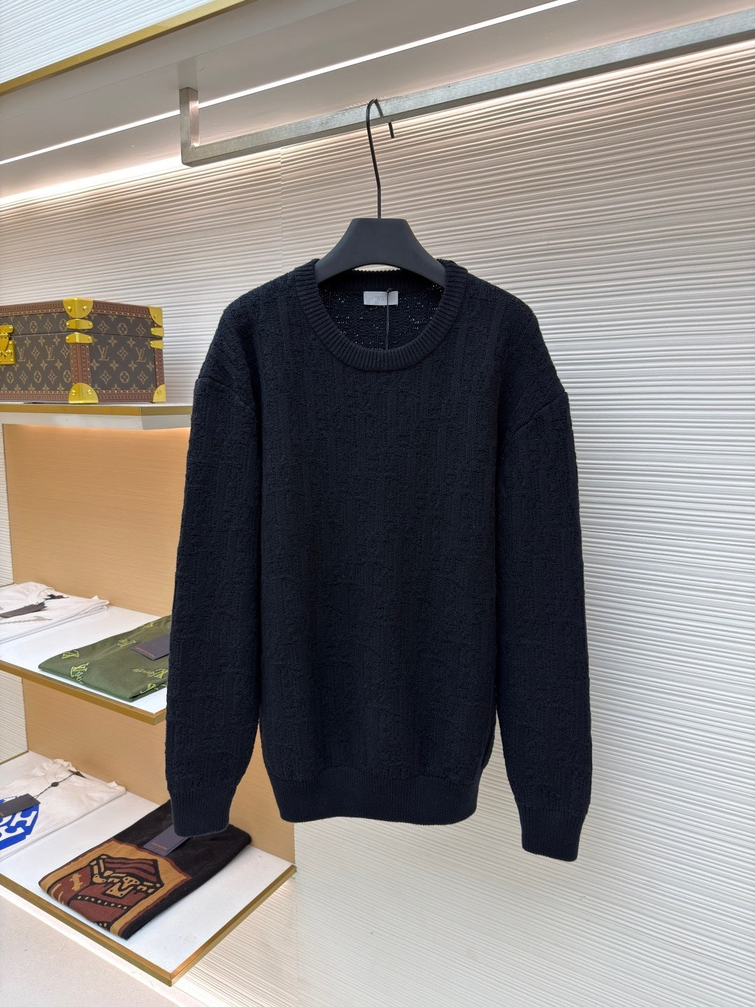 Dior Oblique Sweater "Black Cotton Blend Jersey"