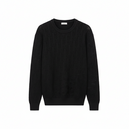 Dior Oblique Sweater "Black Cotton Blend Jersey"