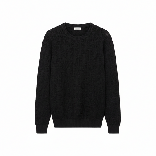 Dior Oblique Sweater "Black Cotton Blend Jersey"