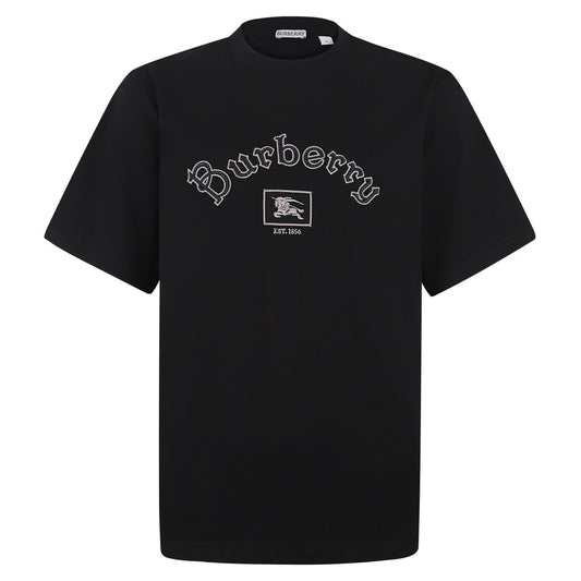 Burberry Gothic Logo Cotton T-Shirt "Black"