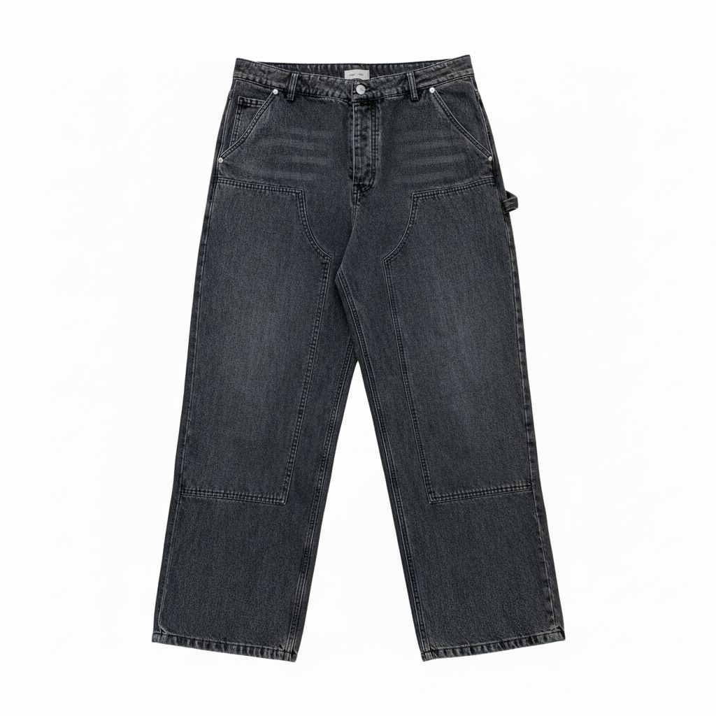 Dior CD Box Carpenter Jeans "Gray Cotton Twill"