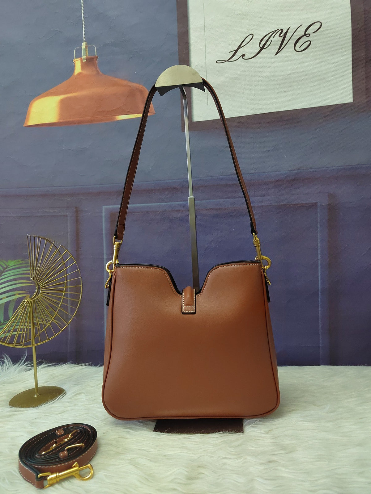 Celine Small Camille 16 Soft Bag in Smooth Calfskin "Tan"