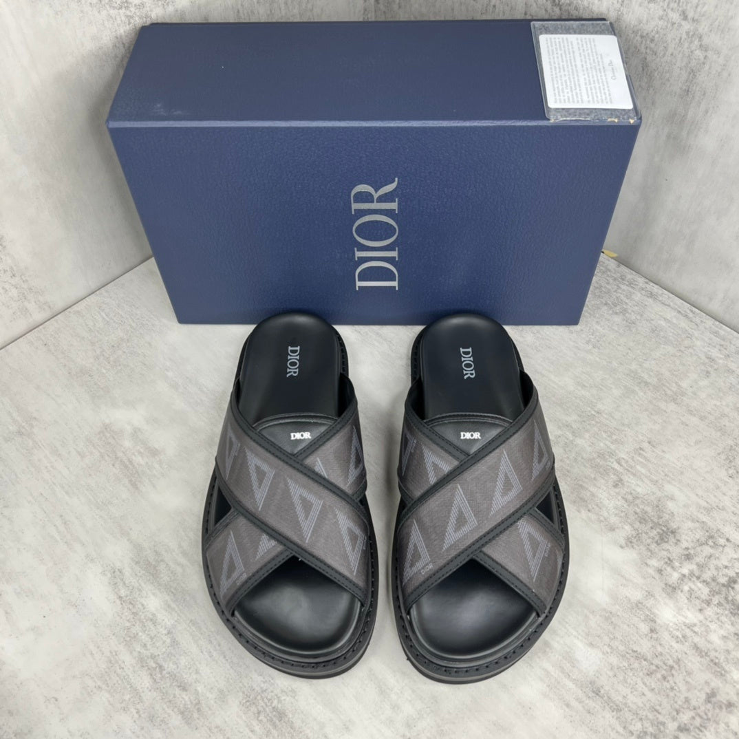 Dior CD Diamonds Slides "Black"