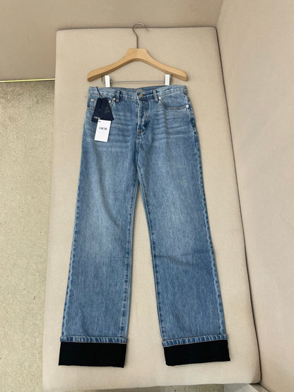 Dior Cannage Jeans Blue Cotton Denim