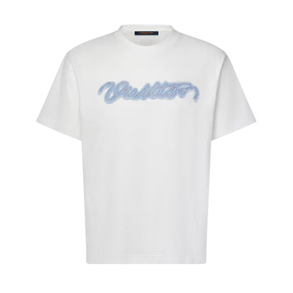 Louis Vuitton Denim Signature Short-Sleeved T-Shirt "Milky White"