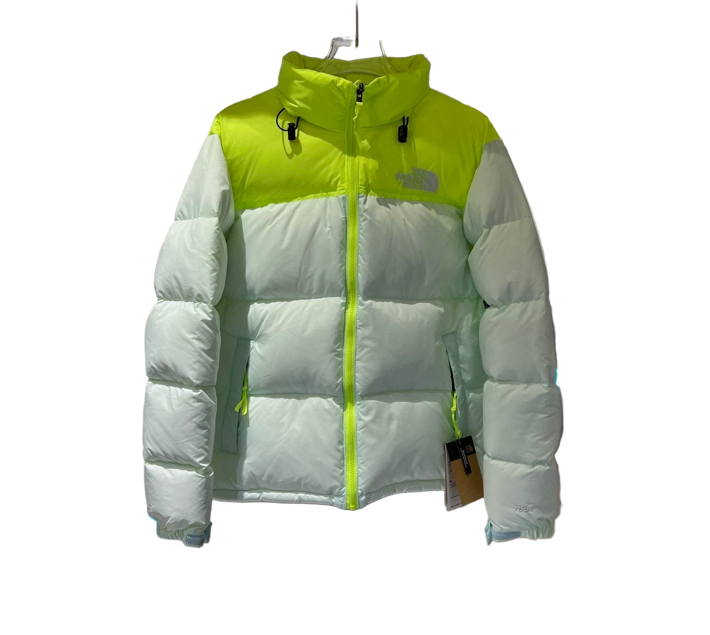 The North Face 700 Down Jacket "White-Neon Yellow"