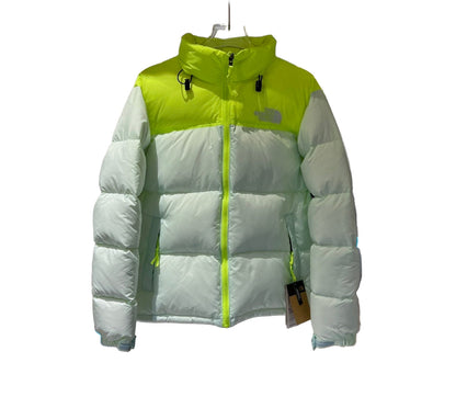 The North Face 700 Down Jacket "White-Neon Yellow"