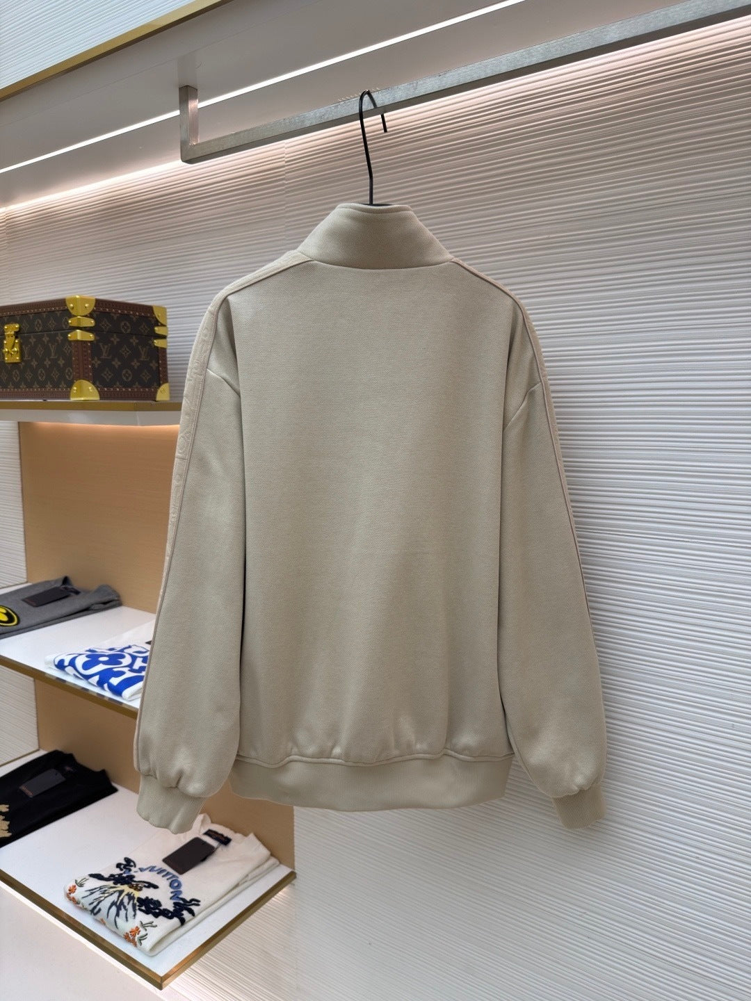Dior Oblique Track Jacket "Beige Cotton-Blend Jersey"
