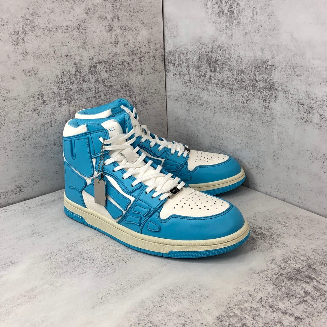 Amiri Skel Top High "White-Blue"