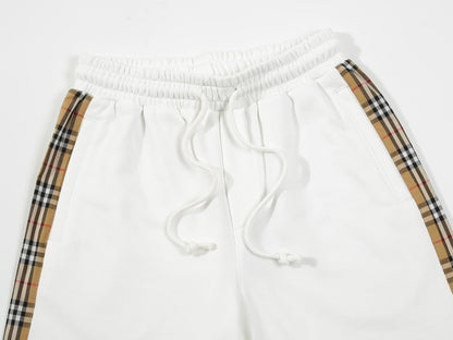 Burberry Check Shorts "White"