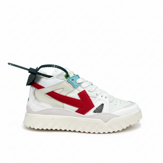 Off-White Sponge Mid "White-Red"