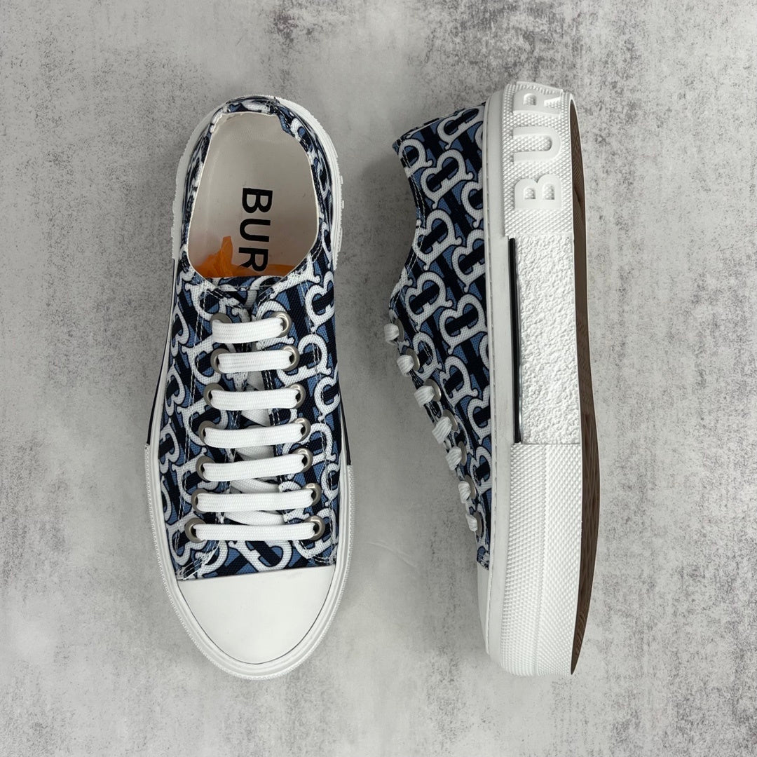 Burberry Gabardine "Blue-White Monogram"