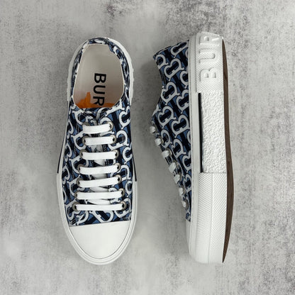 Burberry Gabardine "Blue-White Monogram"