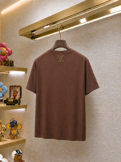 Louis Vuitton Embroidered Signature T-Shirt "Amber Brown"
