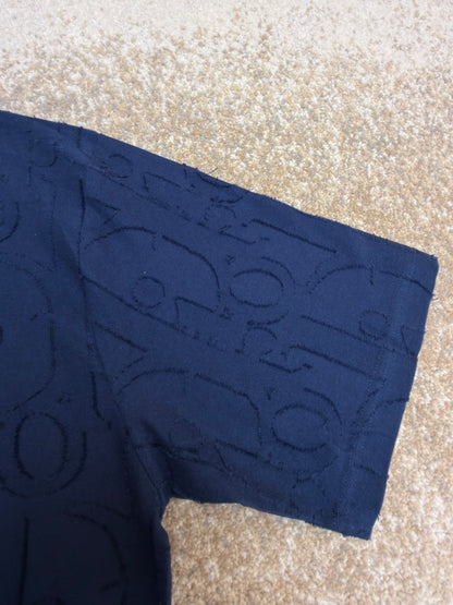 Dior Oblique T-Shirt "Deep Blue Cotton Jersey"