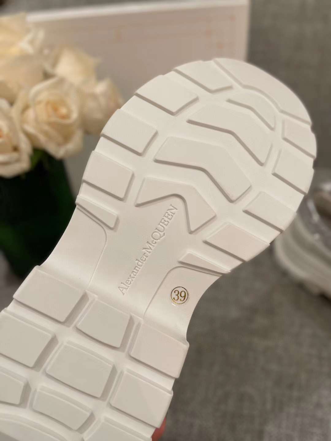 Alexander McQueen Tread Slick Low "Holo Silver Glitter"