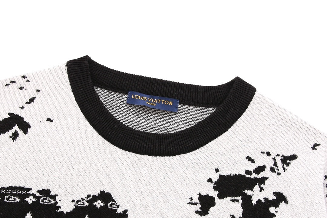 Louis Vuitton Monogram Bandana Sweater "Black-White"