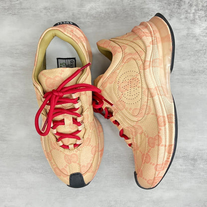 Gucci Run "Beige-Red Monogram"
