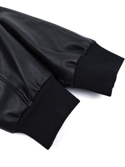 Celine Leather Bomber Jacket "Black"