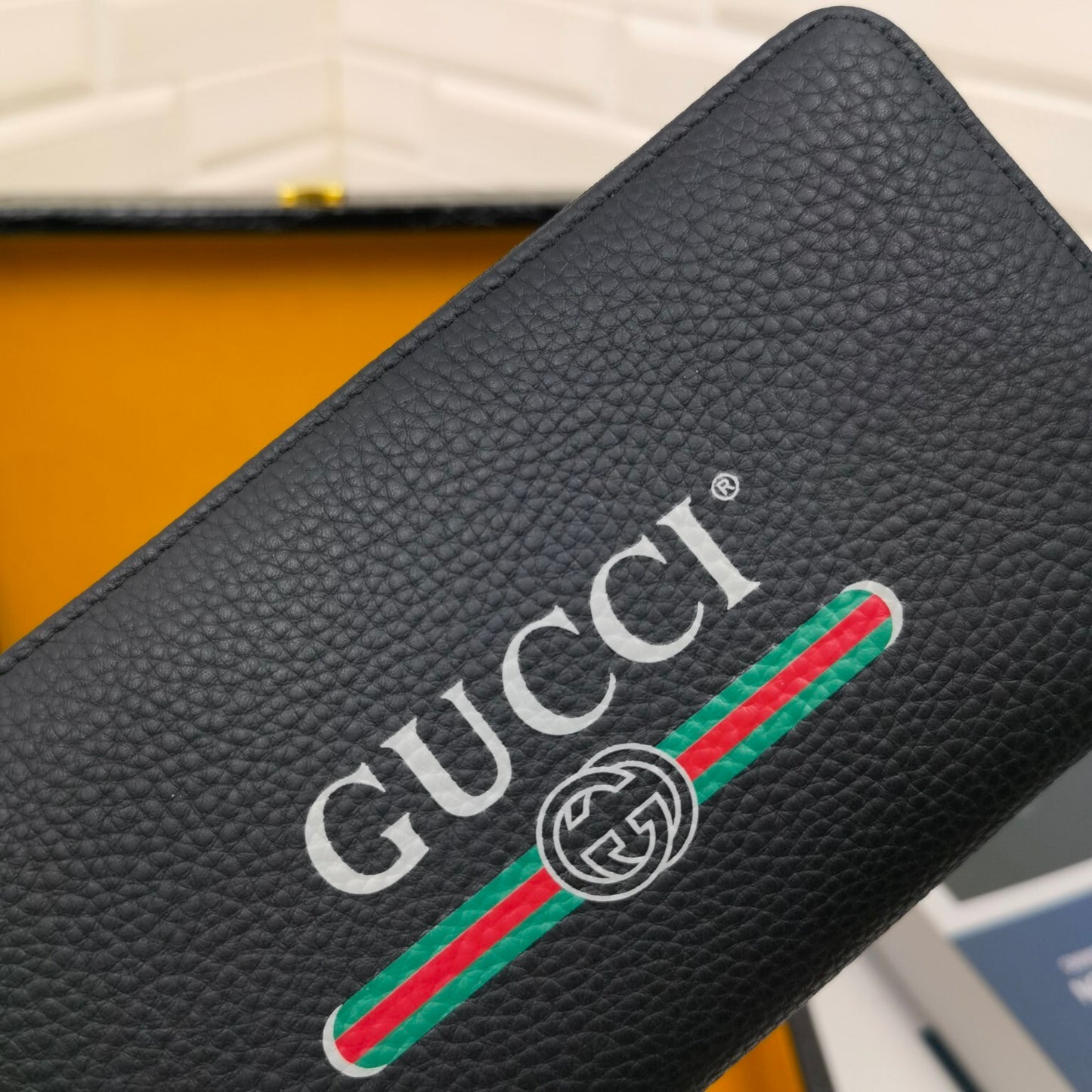 Gucci Print Zip Around Wallet