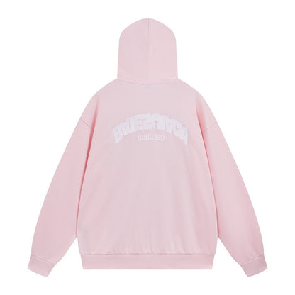 Balenciaga Round Backflip Zip-Up Hoodie "Pink-White"