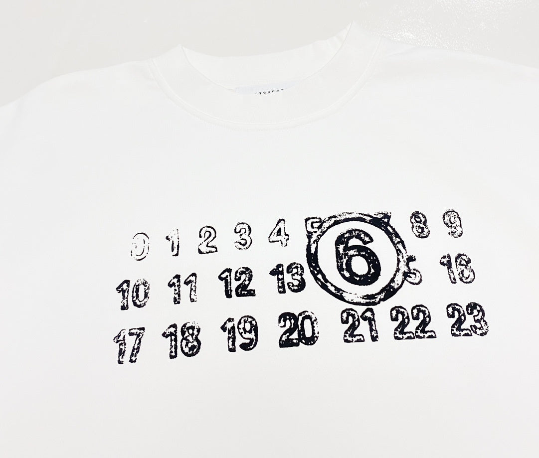 Maison Margiela Number Logo Sweatshirt "White-Black"