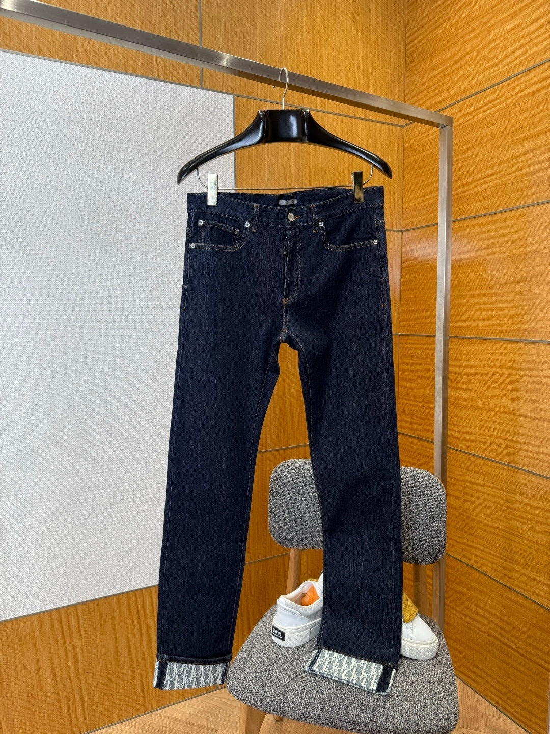 Dior Oblique Jeans Blue Raw Cotton Denim