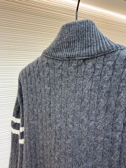 Moncler Padded Wool Zip-up Down Cardigan "Gray"