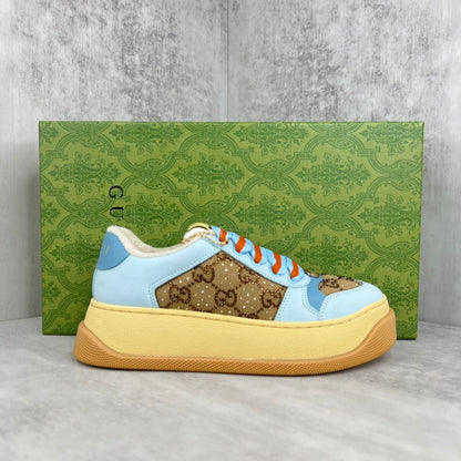 Gucci Screener Double "Blue-Beige Monogram"