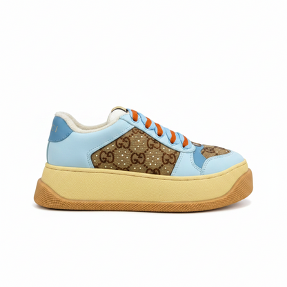 Gucci Screener Double "Blue-Beige Monogram"
