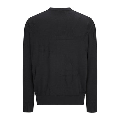 Louis Vuitton Monogram Long-Sleeved Cotton Crewneck "Black"