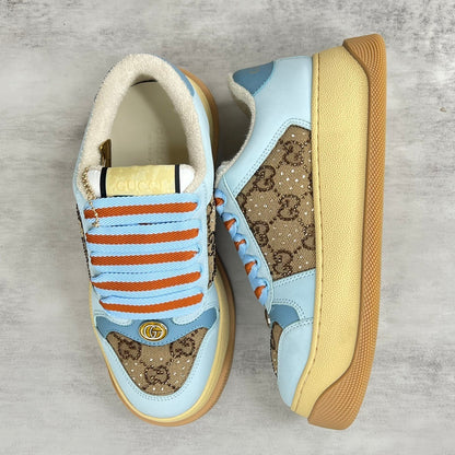 Gucci Screener Double "Blue-Beige Monogram"