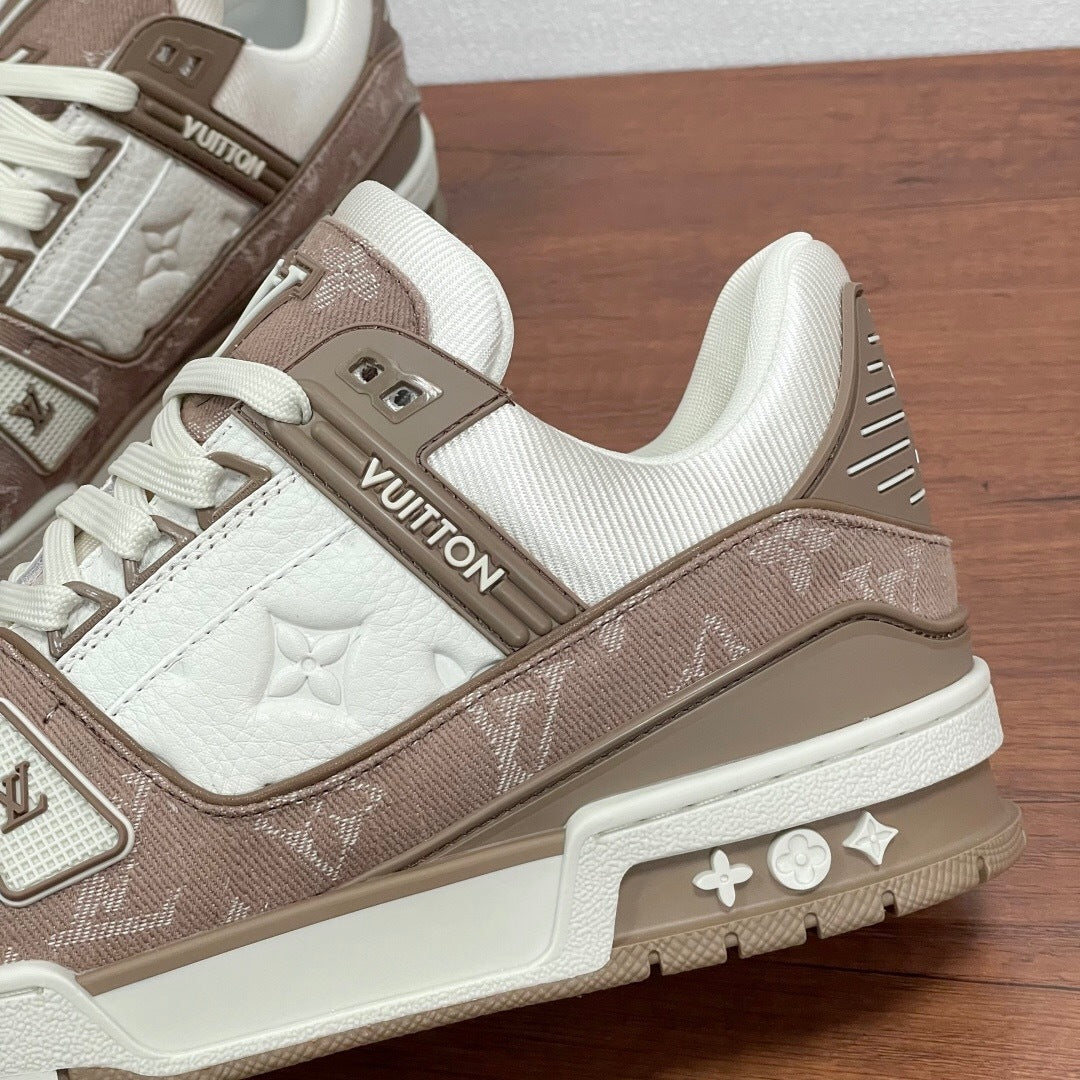 Louis Vuitton LV Trainers "Brown Denim-White"