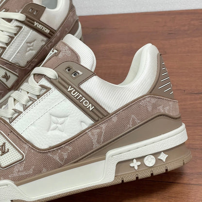 Louis Vuitton LV Trainers "Brown Denim-White"