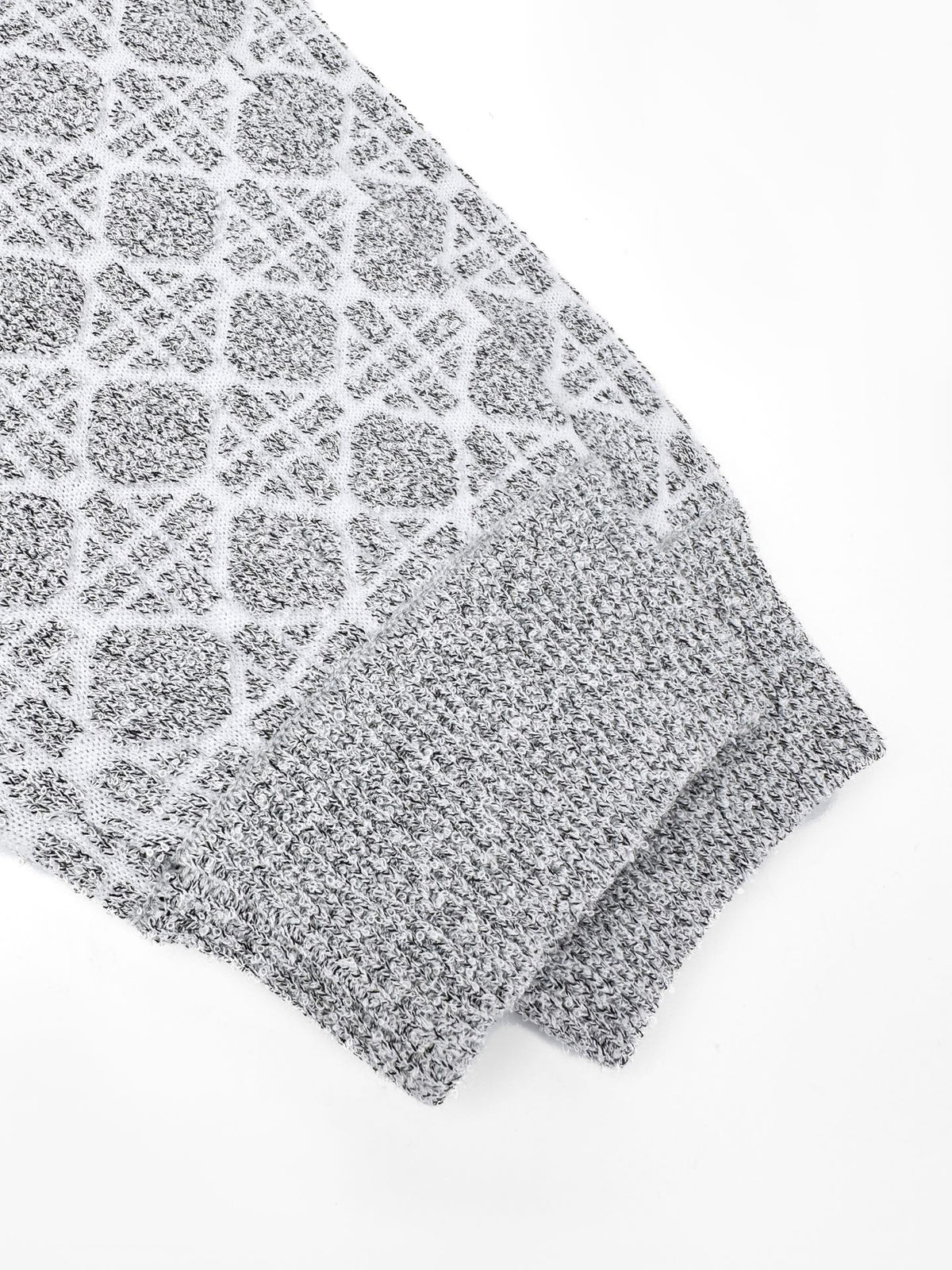 Dior Macrocannage Bomber Jacket "White and Gray Cotton-Blend Bouclé Knit"