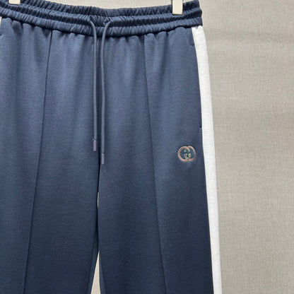 Gucci Technical Jersey Sportswear Trousers "Navy-White"