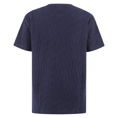 Dior Oblique T-Shirt "Navy Blue Terry Cotton"