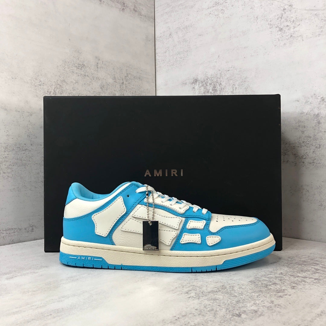 Amiri Skel Top Low "White-Blue"