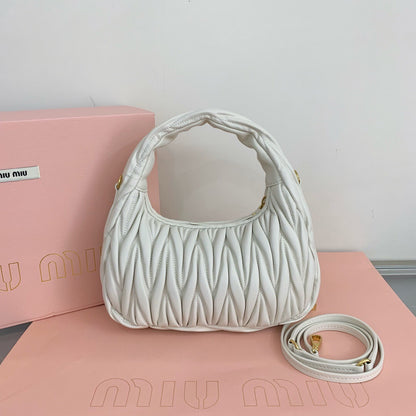 Miu Miu Wander Matelassé Nappa Leather Hobo Bag