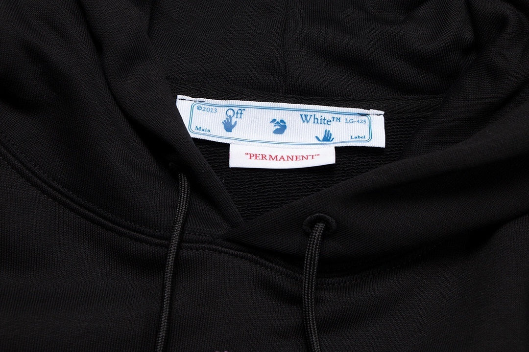Off-White Arrow Caravaggio Mercy Skate Hoodie "Black-Purple"