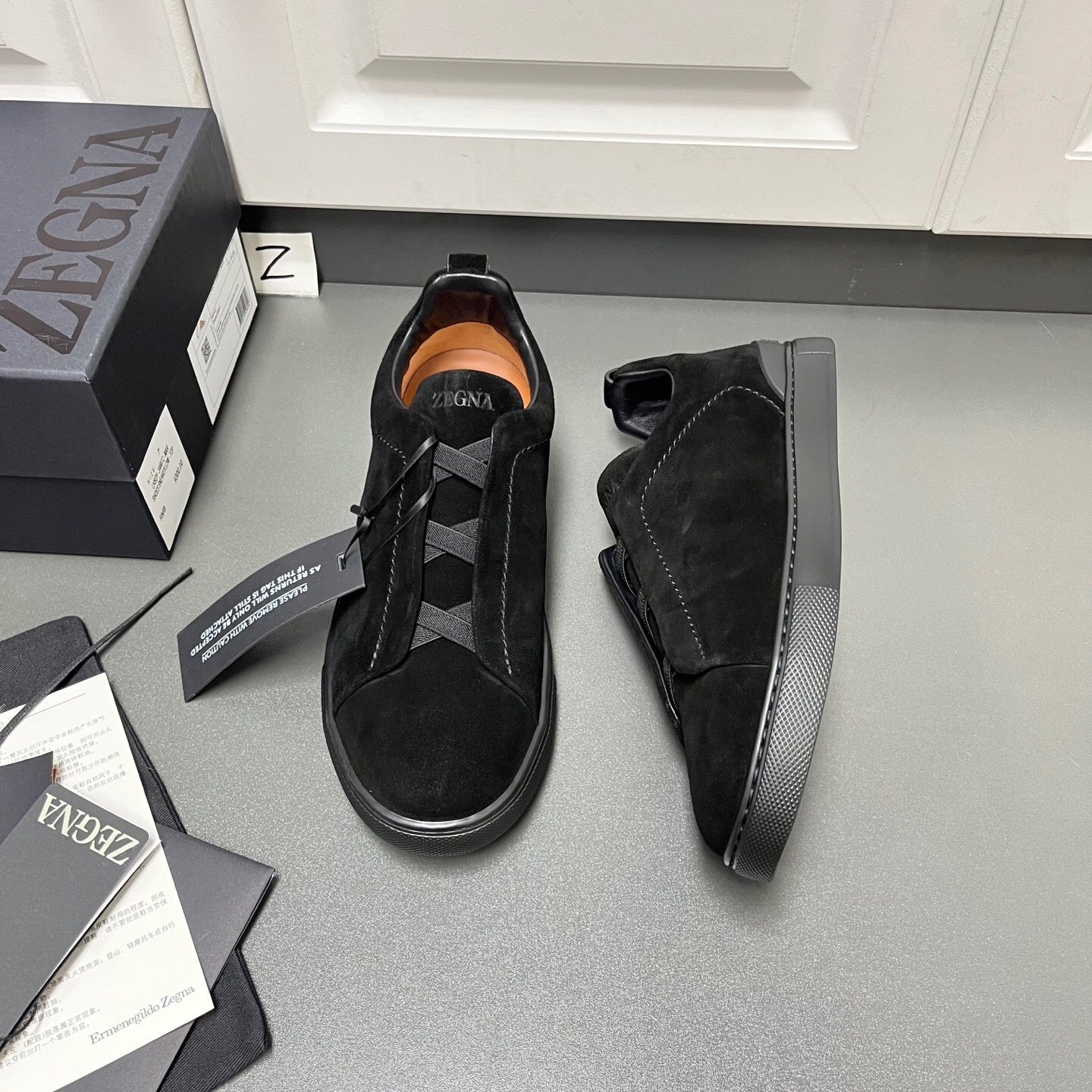 Zegna Triple Stitch "Black"