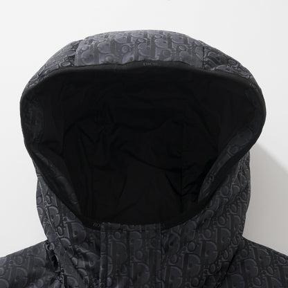 Dior Oblique Hooded Quilted Down Jacket "Black"