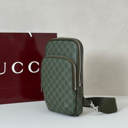 Gucci GG Monogram Small Slingbag "Forest Green GG Fabric"