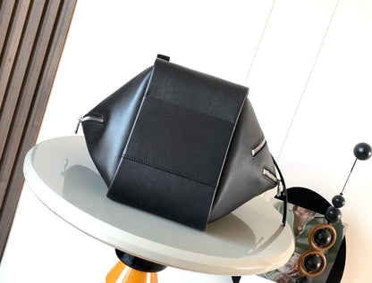 Loewe Hammock Flip Bag in Classic Calfskin "Black"